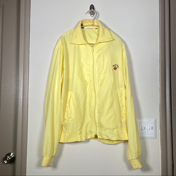 Yellow Vintage Izod Rancho Viejo windbreaker coat - Picture 8 of 15